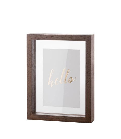 Small rectangular photo frame, dark wood