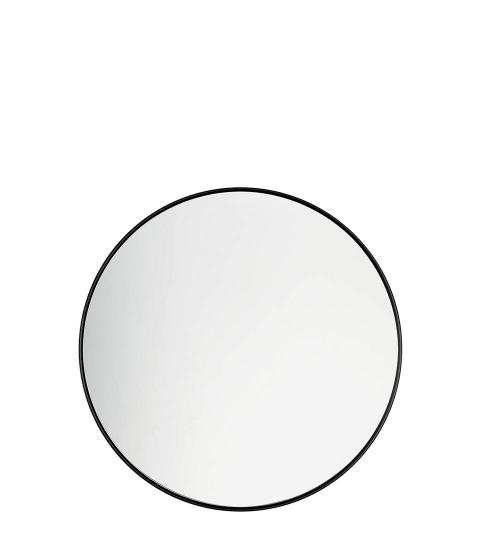 Large round mirror frame, black