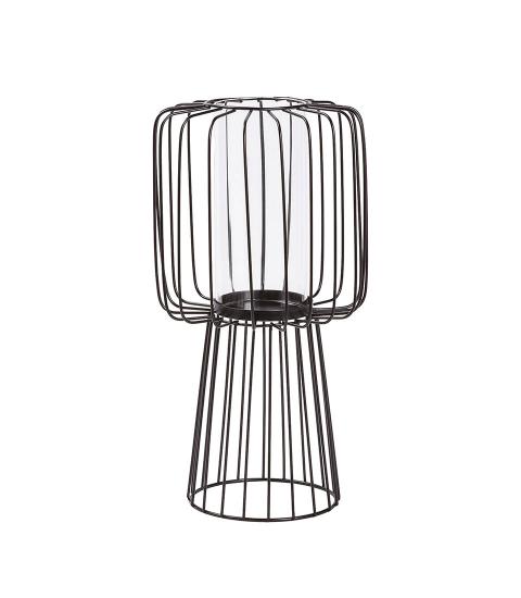 Candle holder black wire - high