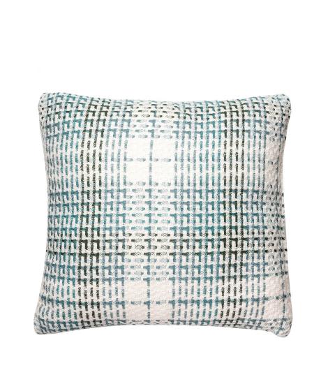 Cushion, tartan blue 45x45