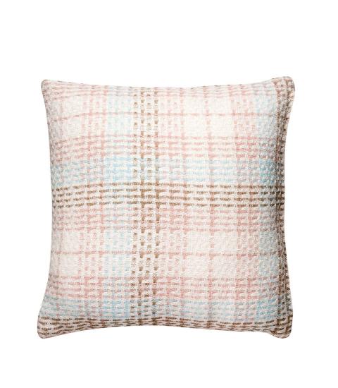 Cushion, tartan pink 45x45