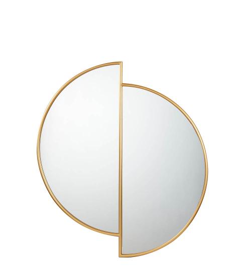 Half-circle mirror frame