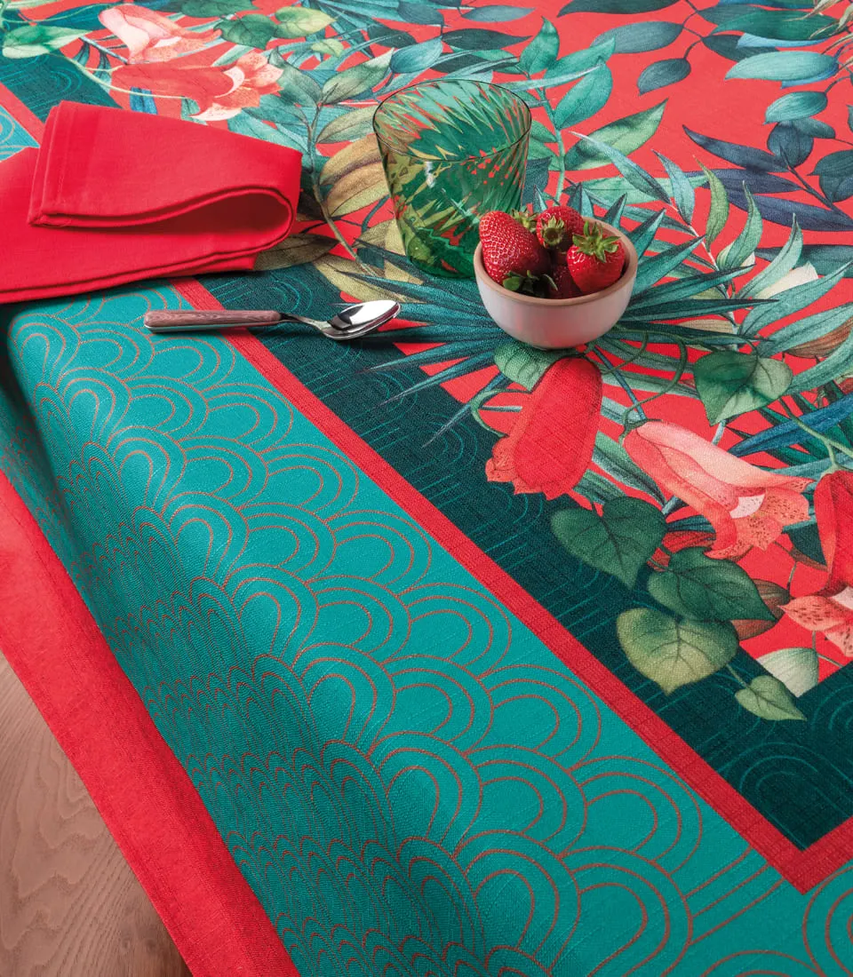 Tropical chic - stain-resistant tablecloth