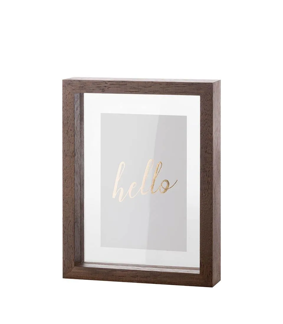Small rectangular photo frame, dark wood