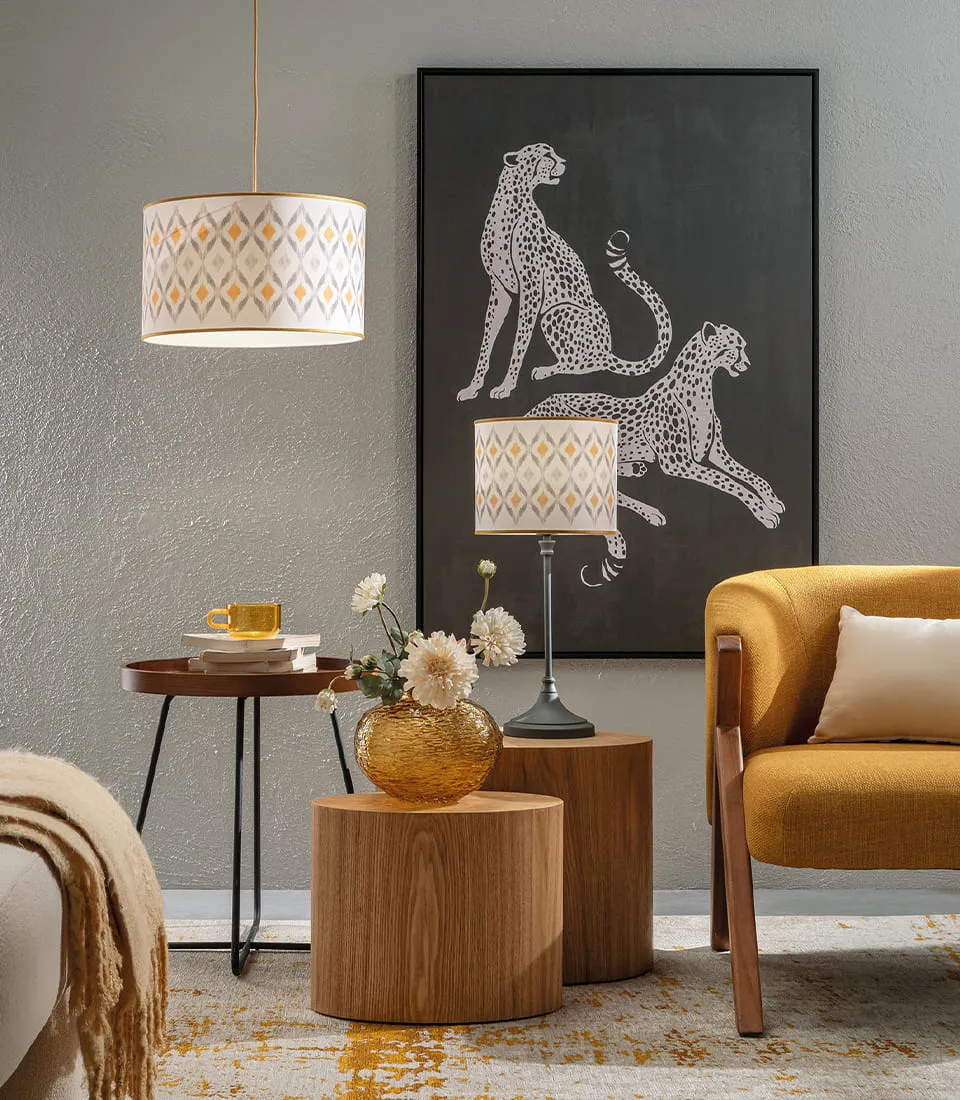 Conical  pendant shade - Moiré