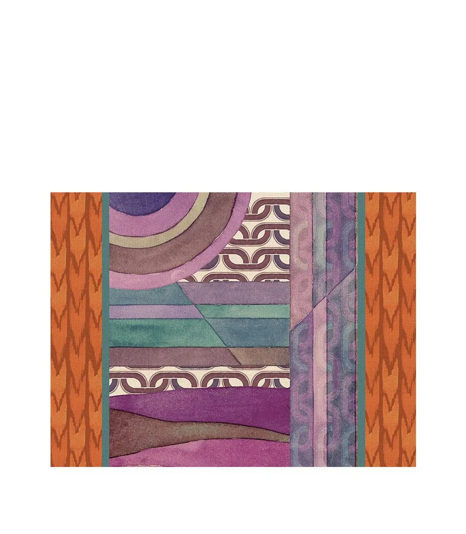 Tovaglietta rigida cornice arancione - Orizzonti di seta