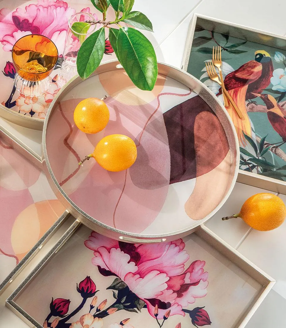 Vassoio tondo - Dune di seta