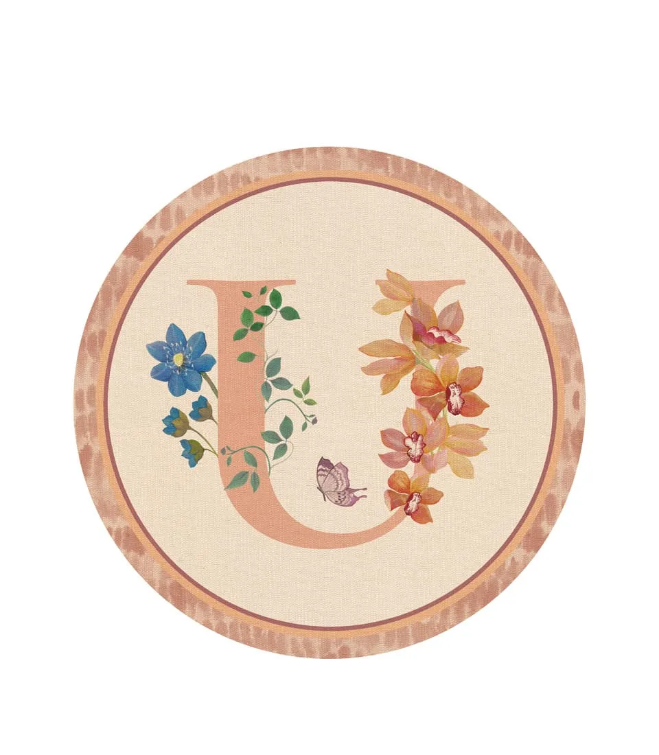 RIGID PLACEMAT, IVORY, Ø39 - MONOGRAM U