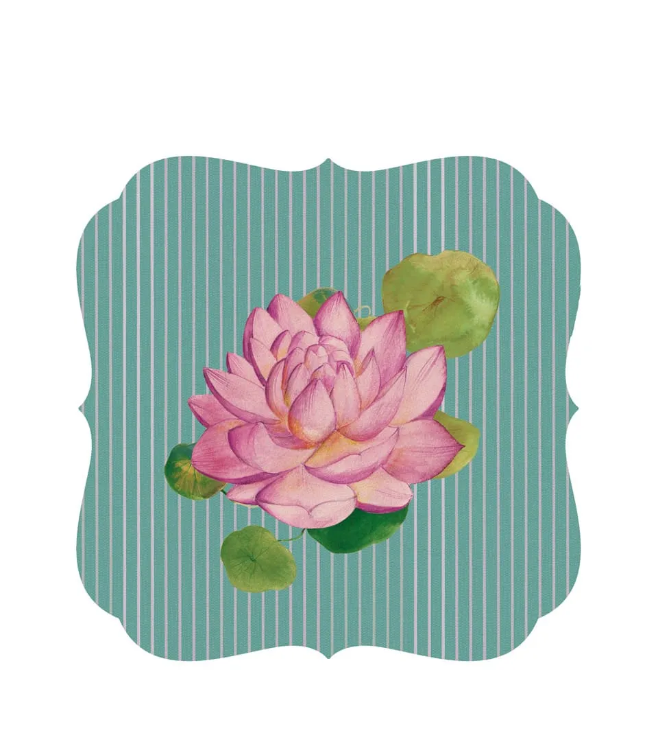 RIGID PLACEMAT, TEAL GREEN, 38,5x38,5 - NINFEA