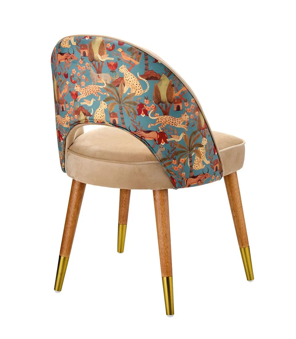 Poltroncina beige e celeste