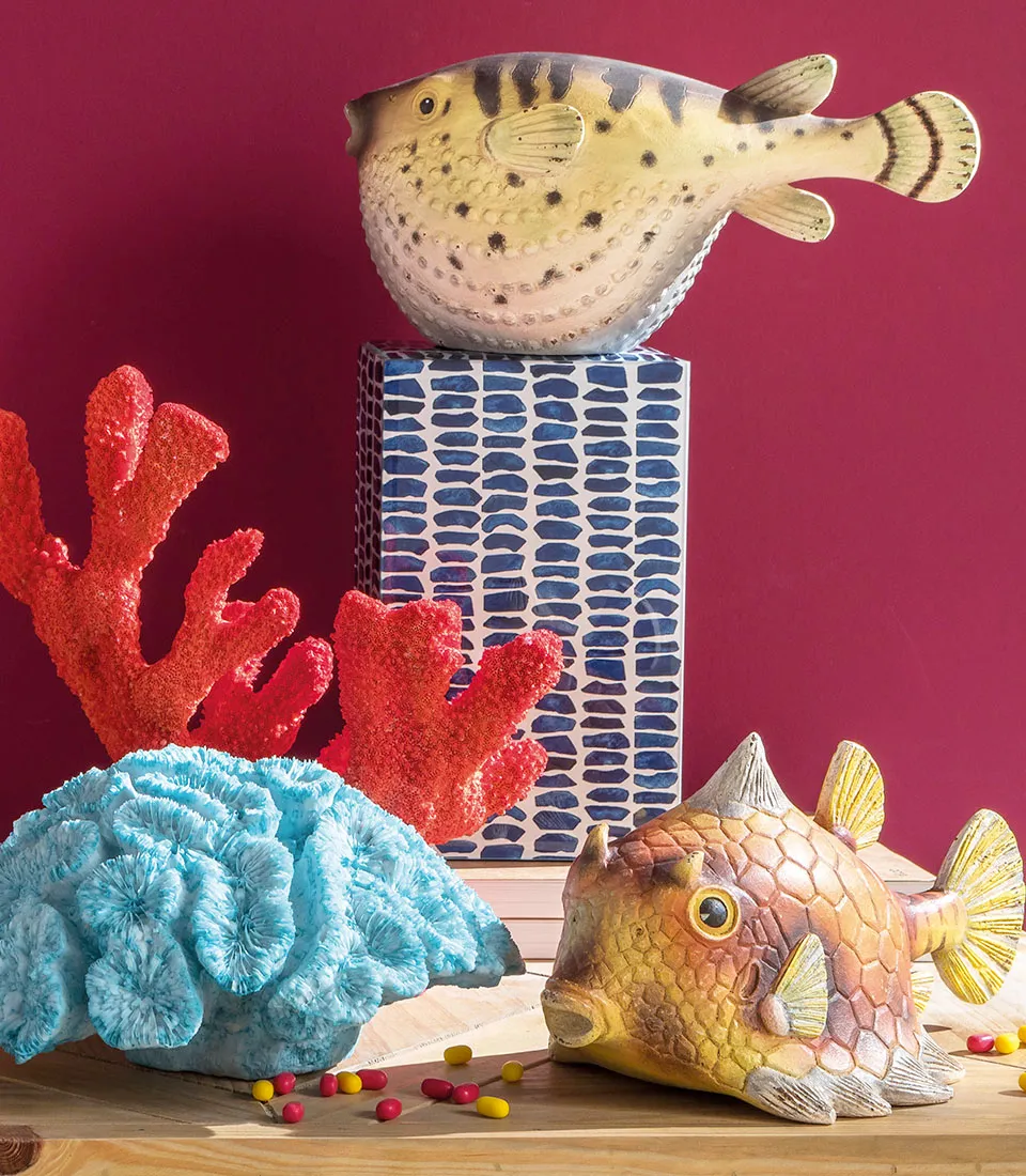 Pesce palla Torretta decorativo
