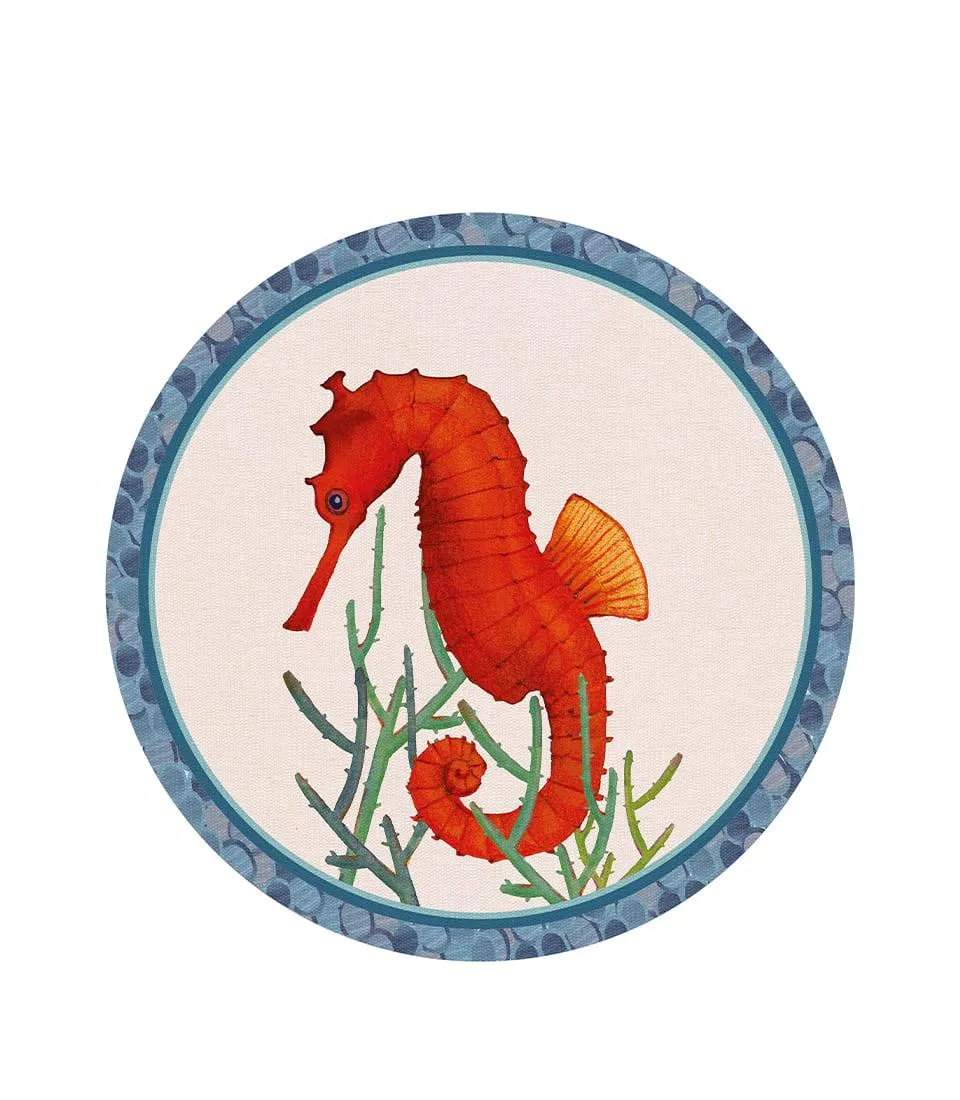 Rigid Placemat, ivory - Cavalluccio marino