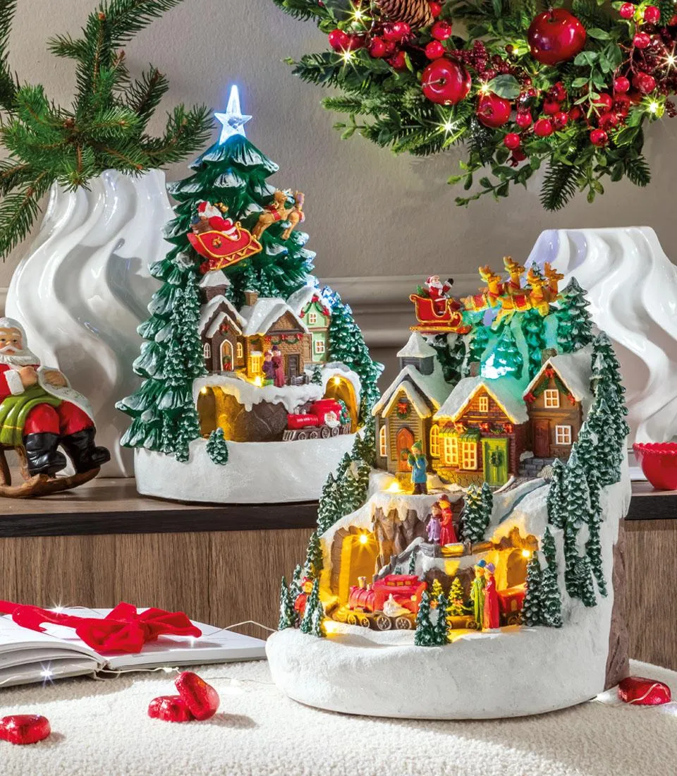 Standing decoration village