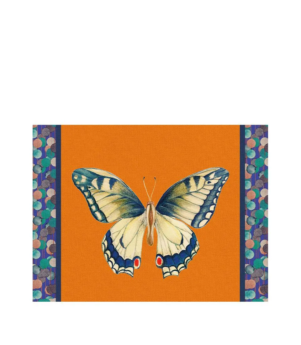 Rigid Placemat, orange - Swallowtail Butterfly