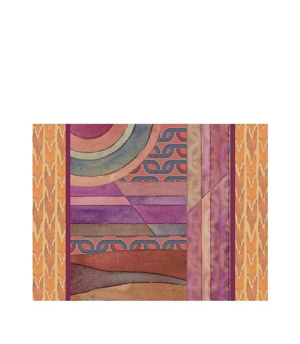 Rigid Placemat, mustard edge - Orizzonti di Seta