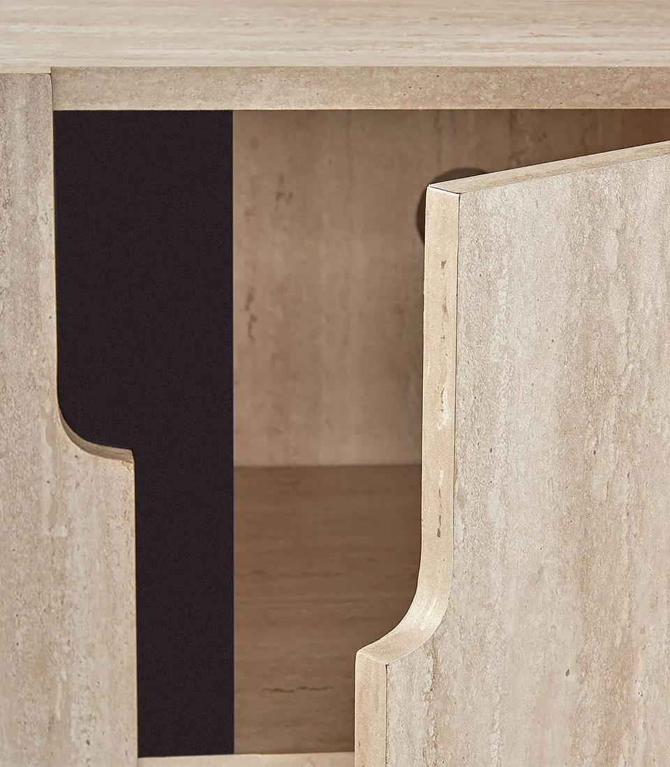 Short two-door cabinet