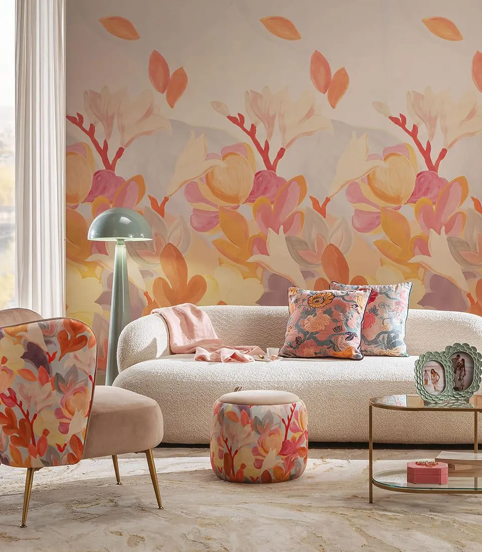 Carta da parati 3,18x3m - danza di fiori