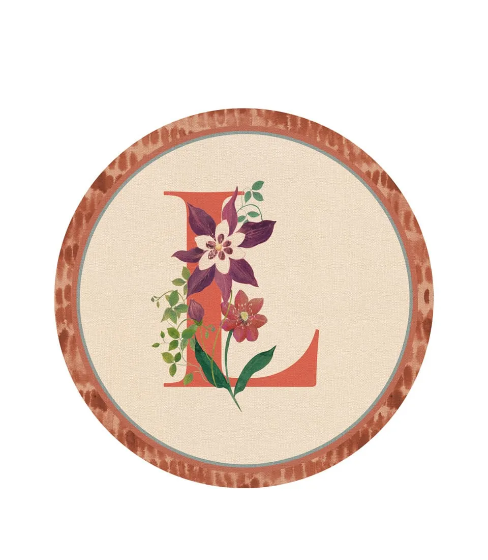 RIGID PLACEMAT, IVORY, Ø39 - MONOGRAM L