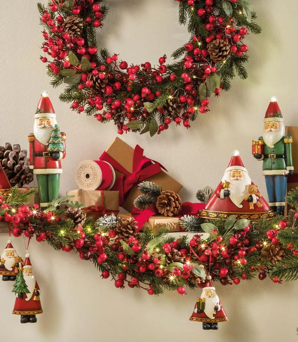 Santa Claus with decorative tree