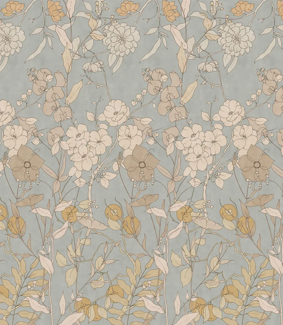 Carta da parati 3,18x3m - Casale fiorito