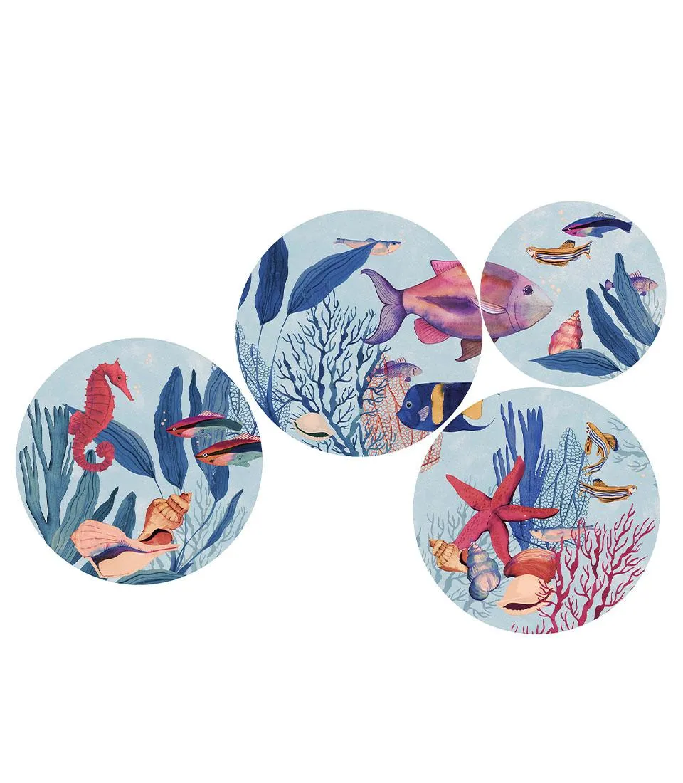 Piatti Decorativi Da Parete Male' - Set 4 pz