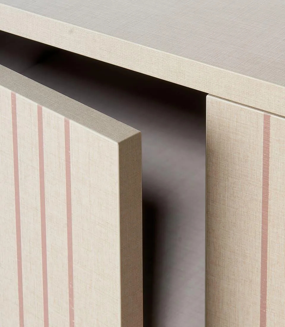 Console with doors, geometric pattern