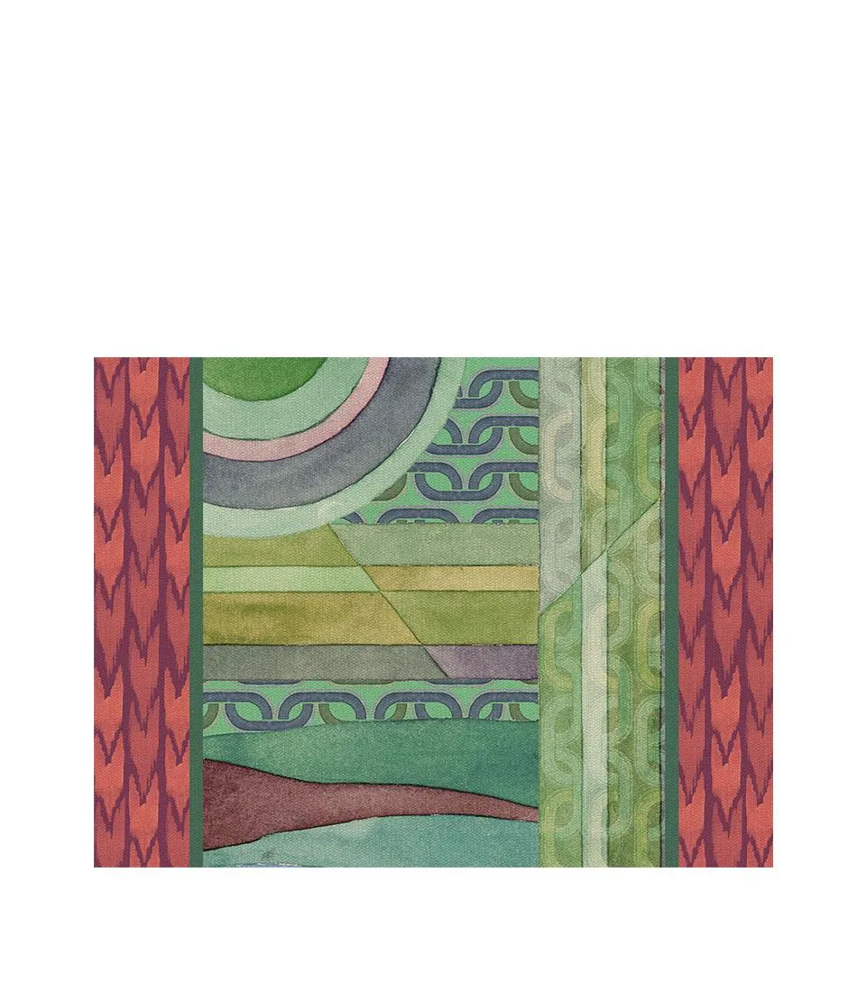 Rigid Placemat, rust edge - Orizzonti di Seta