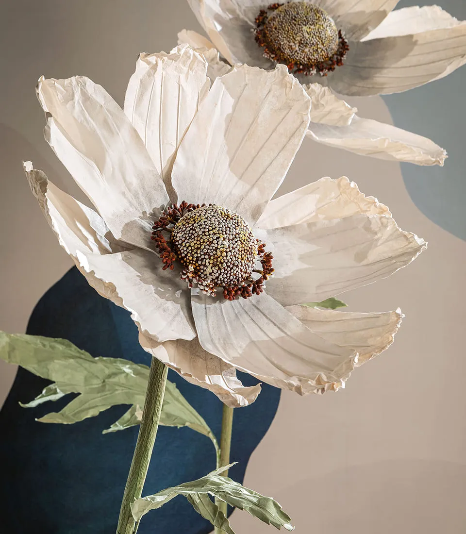 Fiore decorativo con base 155h - Margherita