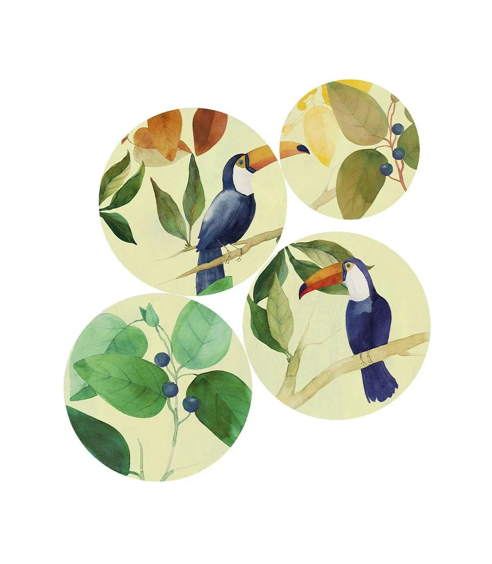 Piatti Decorativi Da Parete Panama - Set 4 pz