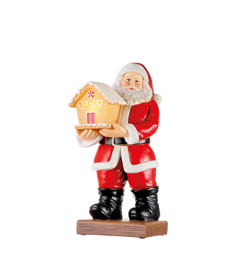 SANTA CLAUS WITH HOUSE WITH LEDS
