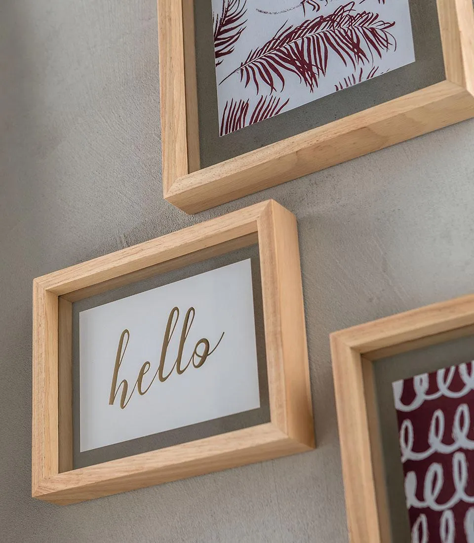 Small rectangular photo frame, dark wood