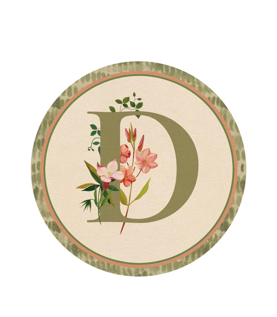 Tovaglietta rigida - monogramma D