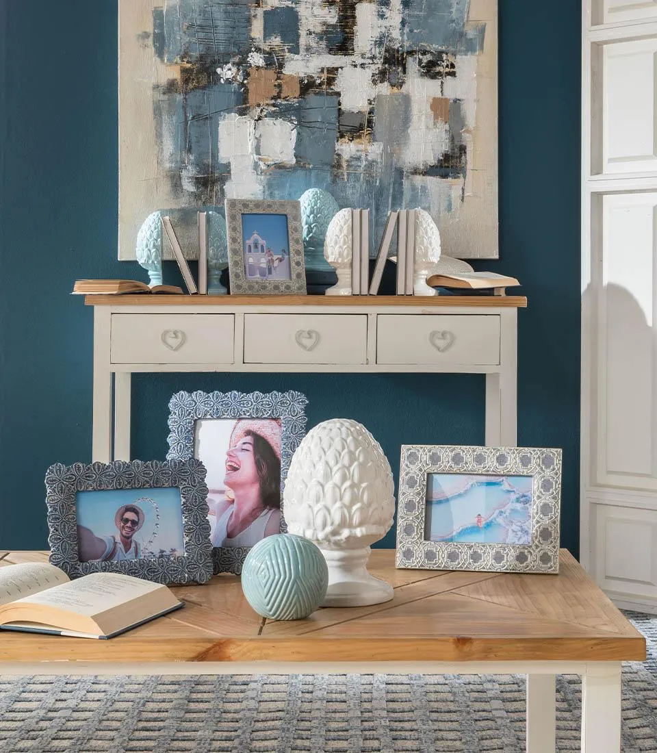 Bookend Pinecone, light blue - set 2 pcs.