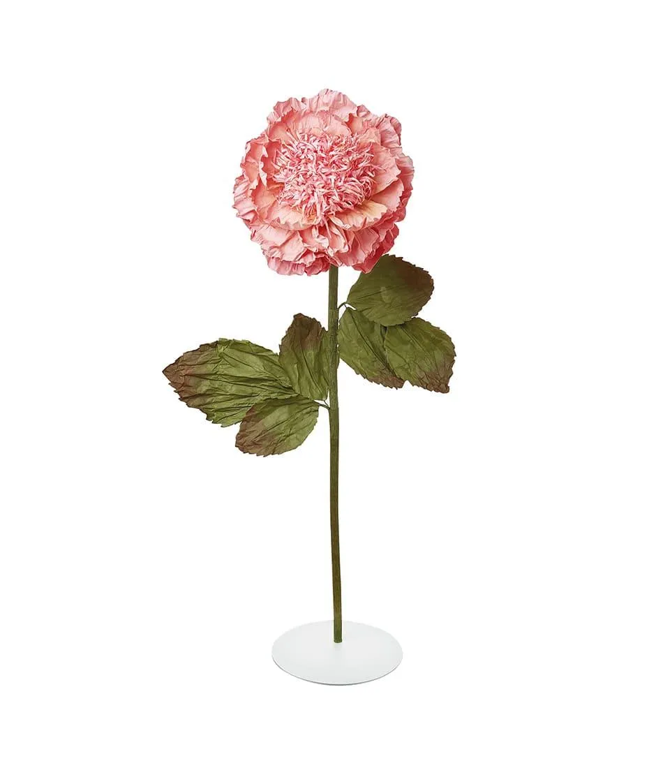 DECORATIVE FLOWER WITH BASE 150H - ROSE