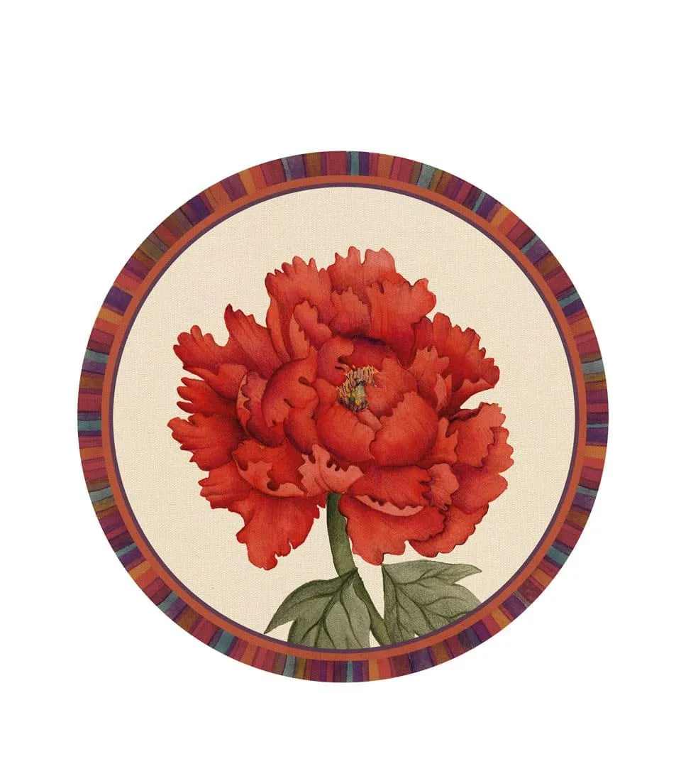 Rigid Placemat, ivory - Peonia