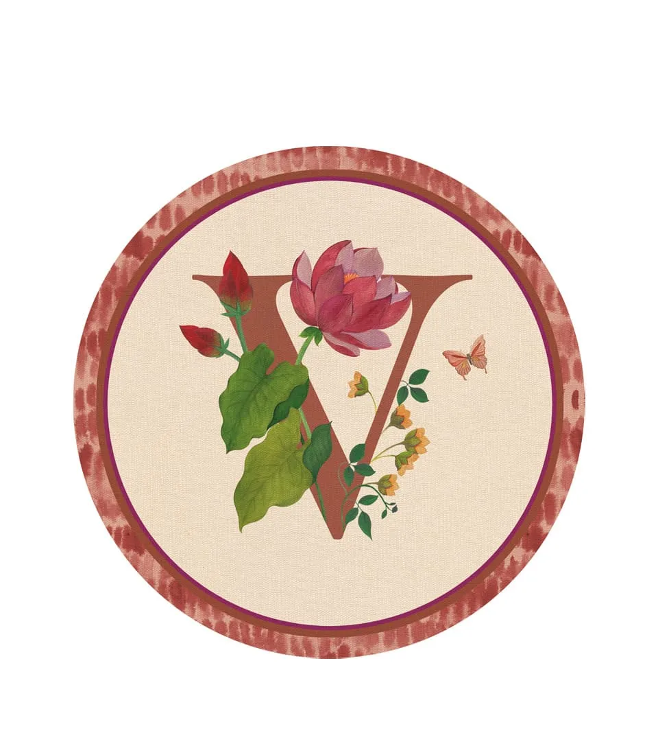 Tovaglietta rigida - monogramma V