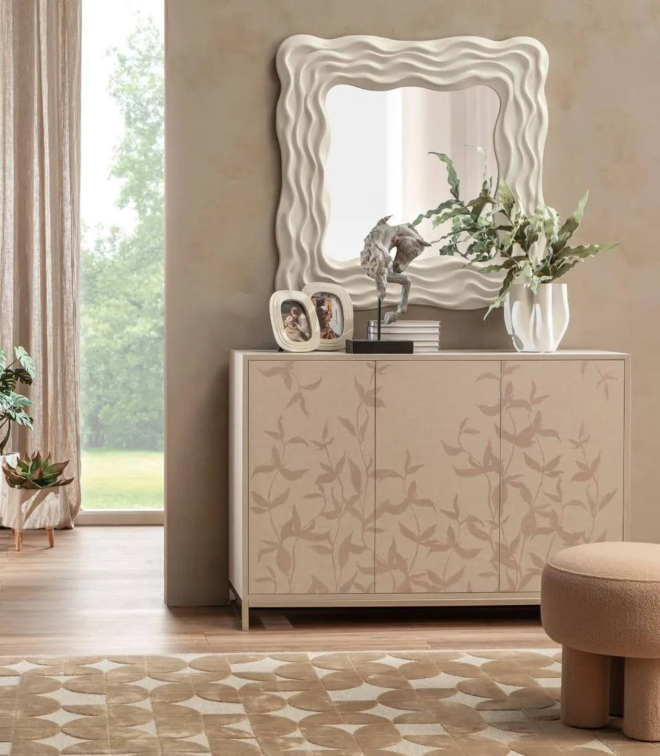 Cabinet with doors, geometric pattern