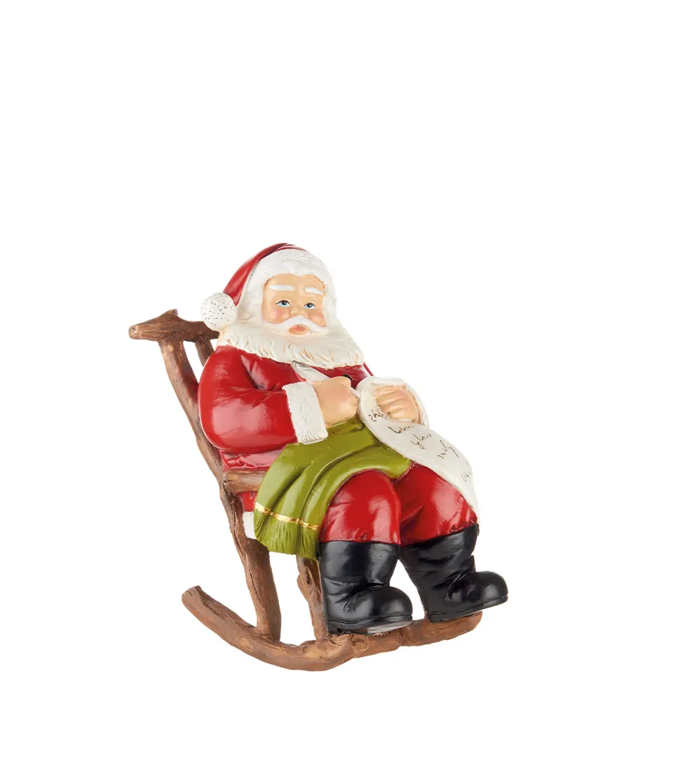 Decorative Santa Claus on rocking chair
