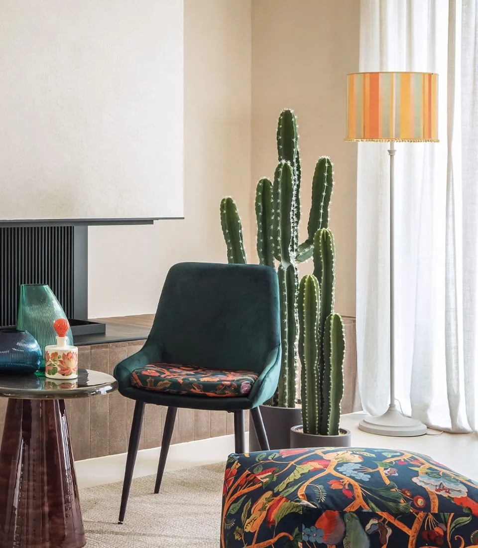 Small cylindrical shade with Pompons - Millerighe