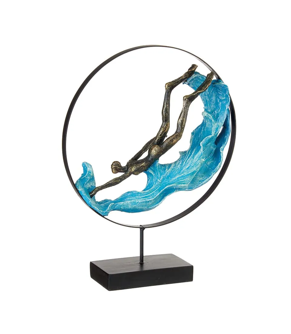 Decorative sculpture swimmer