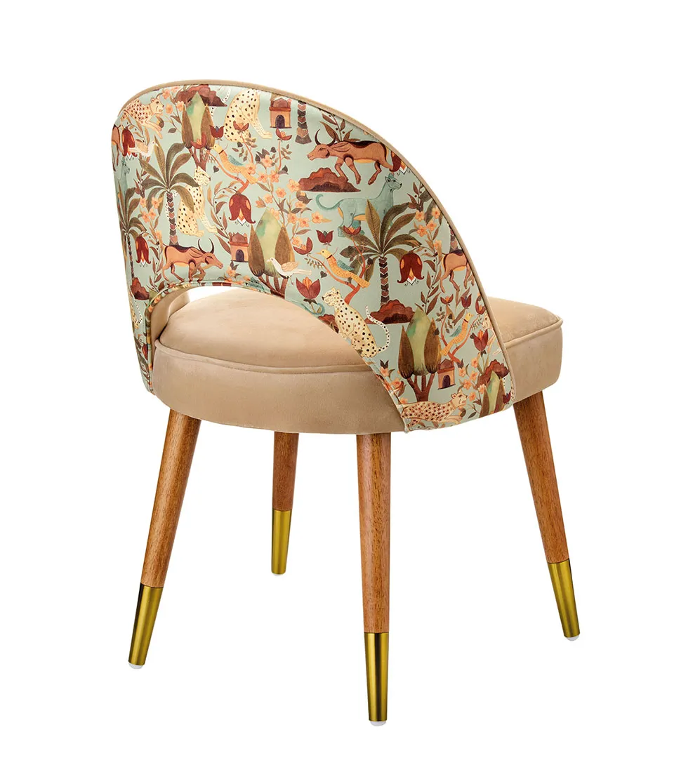 Armchair, beige and sage green