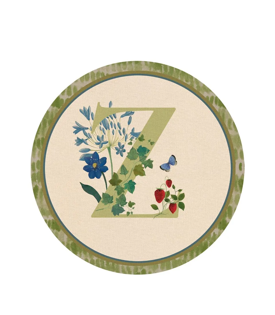 RIGID PLACEMAT, IVORY, Ø39 - MONOGRAM Z