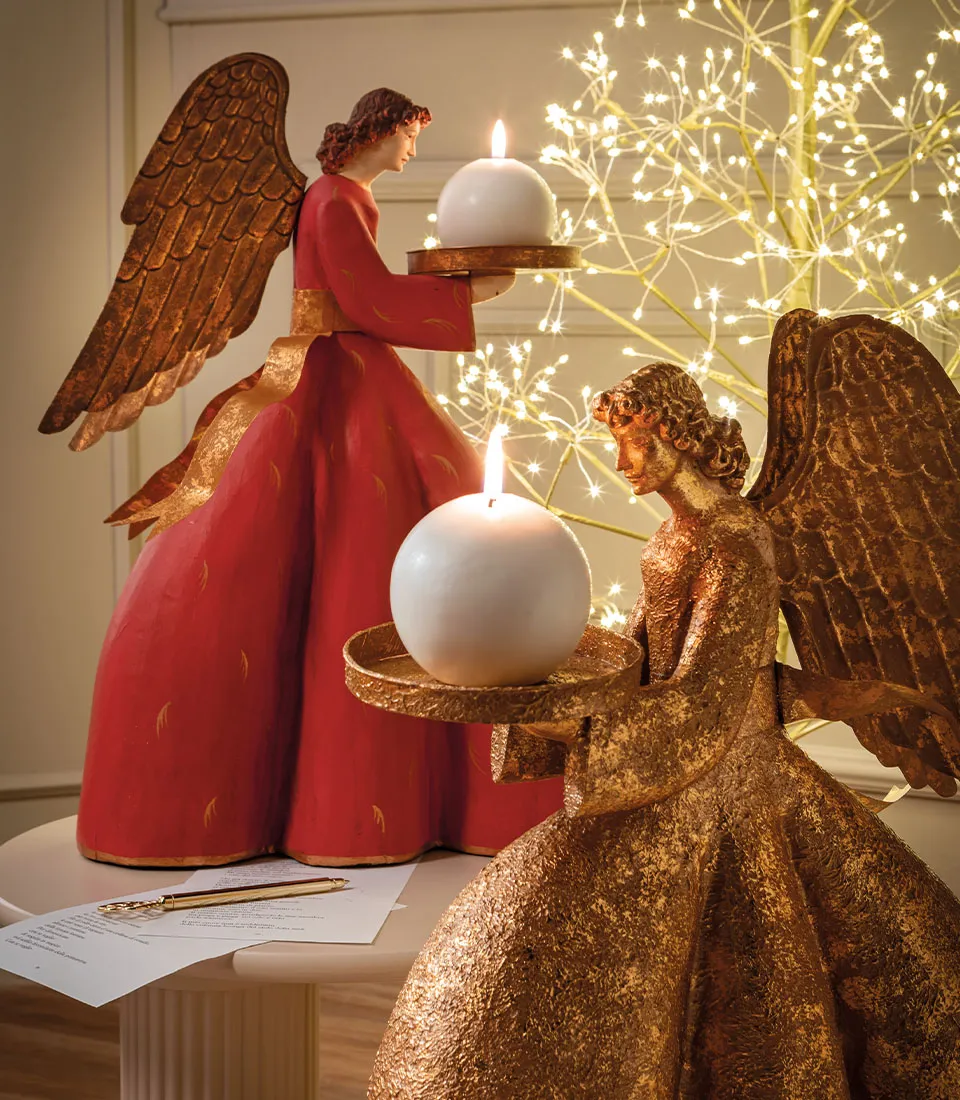 Angelo decorativo basso oro