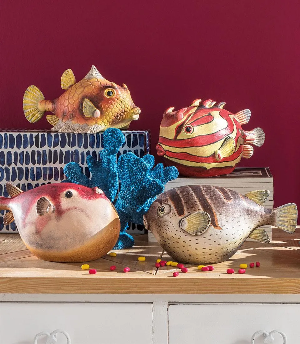 Decorative Banded Puffer Fish