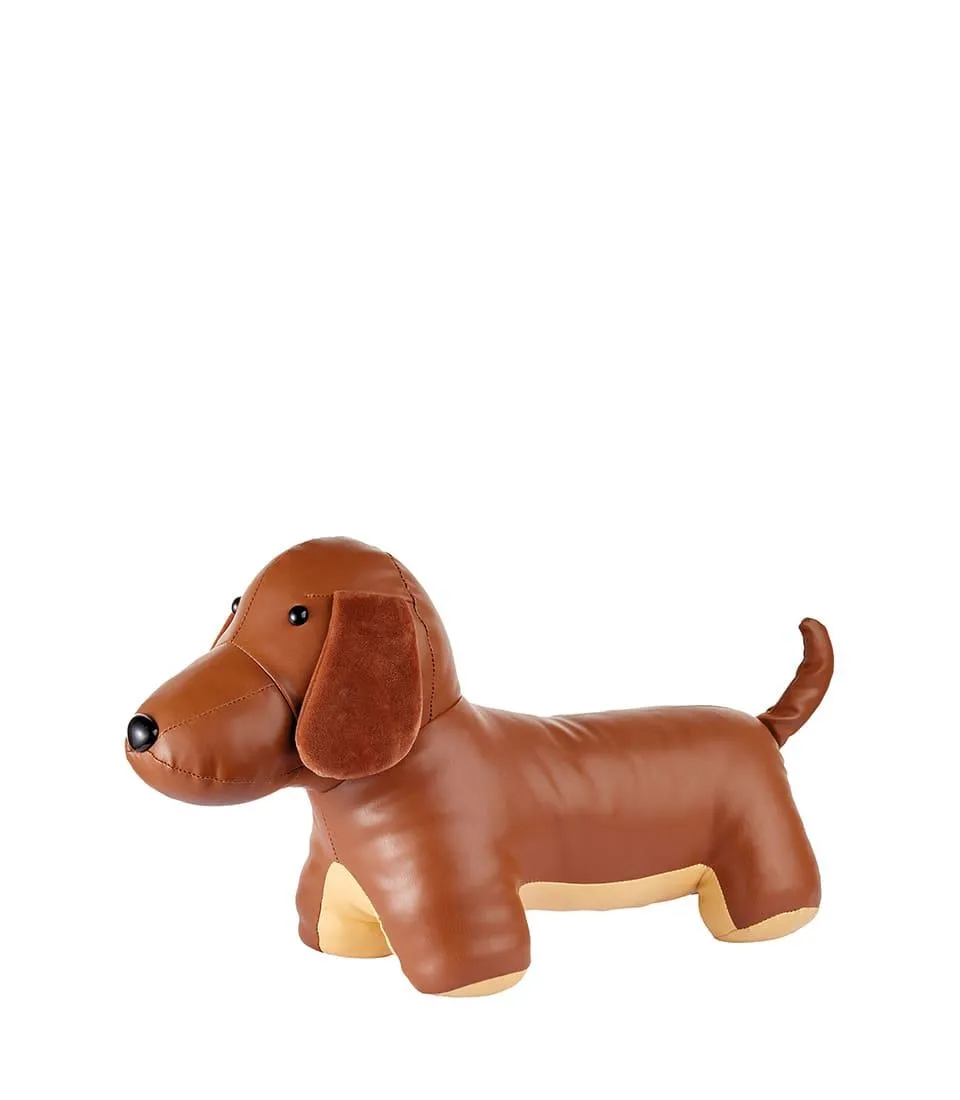 DOOR STOPPER DOG, BROWN