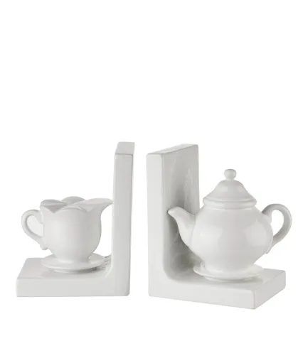 Fermalibri ora del the bianco - set 2 pz