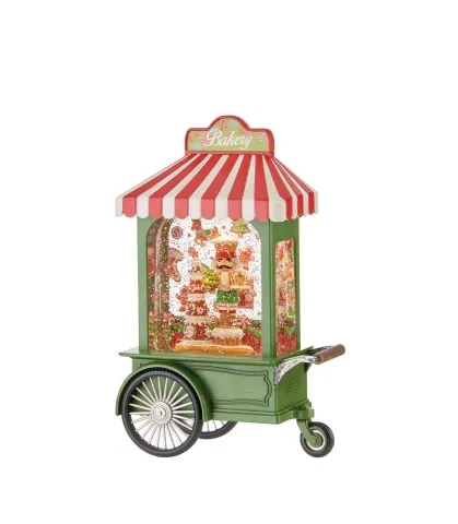 SNOWBALL GREEN BAKERY WITH MUSIC, LEDS, SNOW CONSTANT MOTION AND TIMER