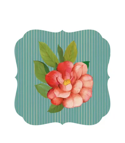 RIGID PLACEMAT, TEAL GREEN, 38,5x38,5 - CAMELIA