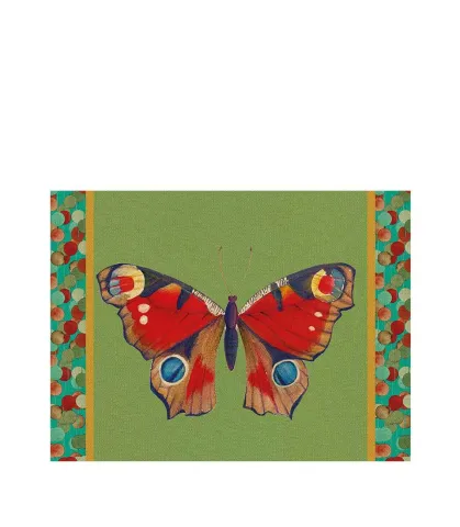 Rigid Placemat, green - Peacock Butterfly