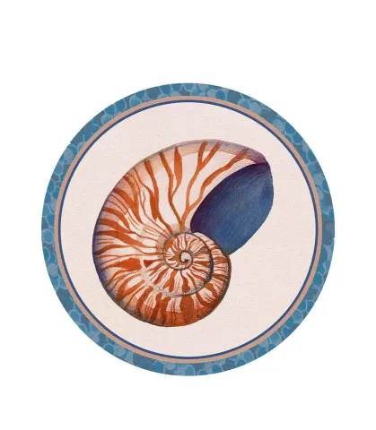 Rigid Placemat, ivory - Nautilus